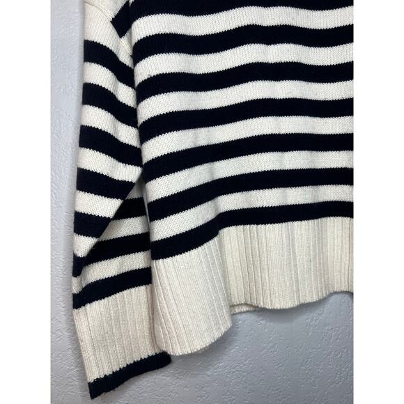 Zara, black and white striped sweater size large - Picture 3 of 5